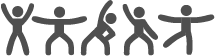 Figures in various stages of movement